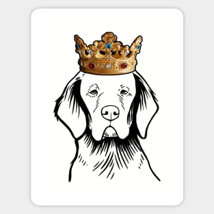 Clumber Spaniel Dog King Queen Wearing Crown Sticker